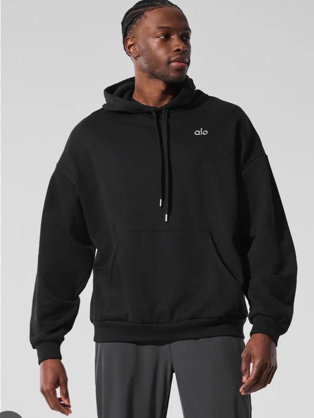 ALO Men’s Accolade Yoga Hoodie with Subtle Logo